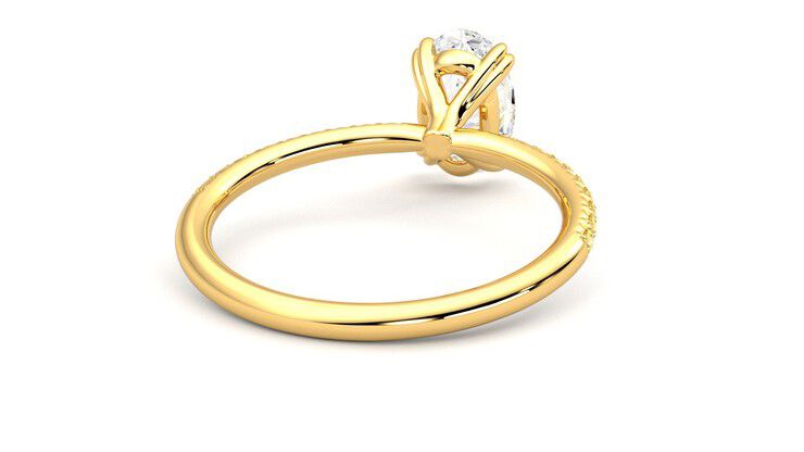 Taylor & Hart Damson Oval Engagement Ring 360 degree image 14