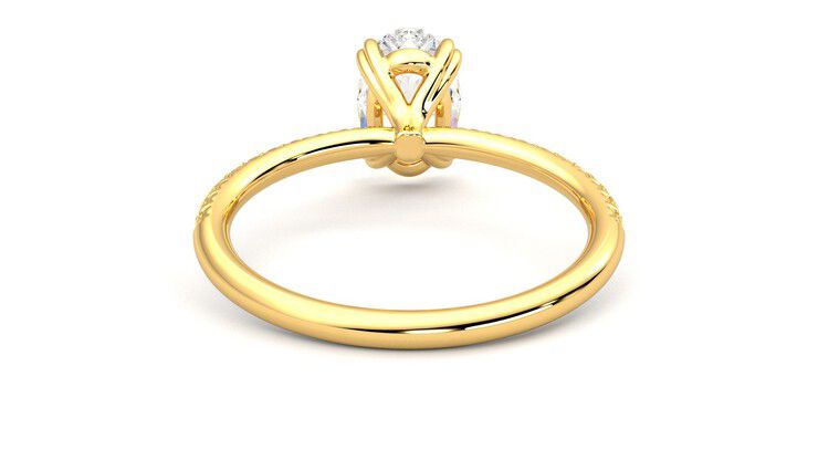 Taylor & Hart Damson Oval Engagement Ring 360 degree image 15