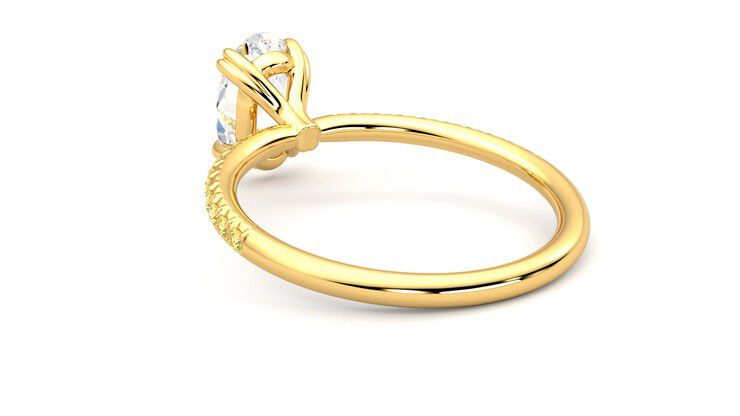 Taylor & Hart Damson Oval Engagement Ring 360 degree image 17