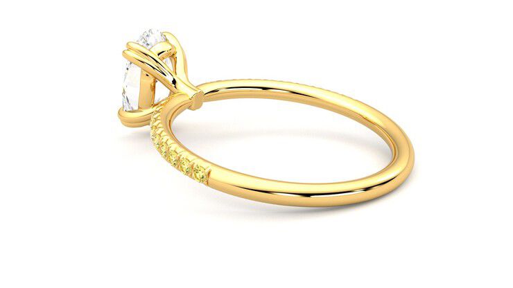 Taylor & Hart Damson Oval Engagement Ring 360 degree image 18