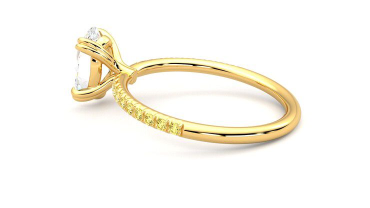 Taylor & Hart Damson Oval Engagement Ring 360 degree image 19