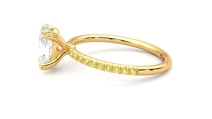 Taylor & Hart Damson Oval Engagement Ring 360 degree image 21