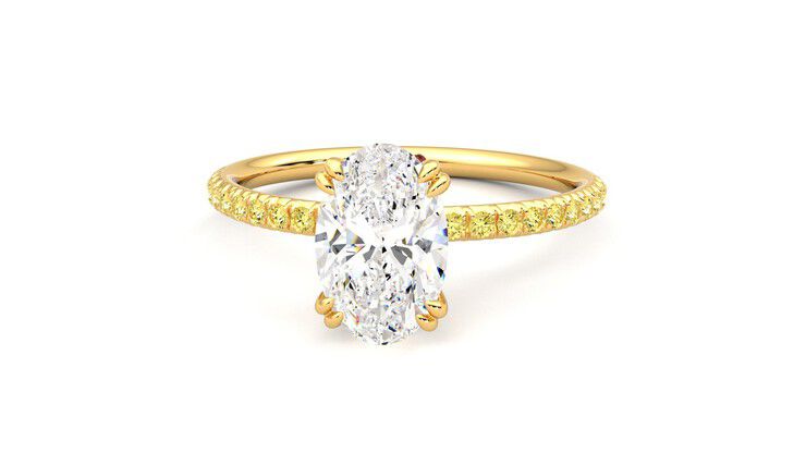 Taylor & Hart Damson Oval Engagement Ring 360 degree image 28