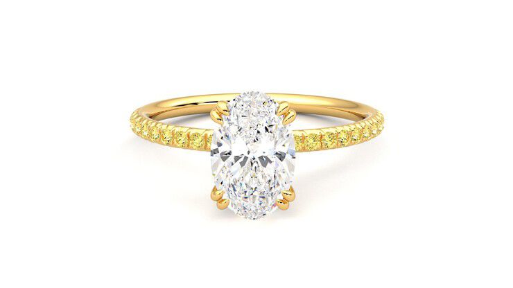 Taylor & Hart Damson Oval Engagement Ring 360 degree image 29
