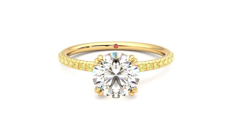 Taylor & Hart Damson Round Engagement Ring 360 degree image 0