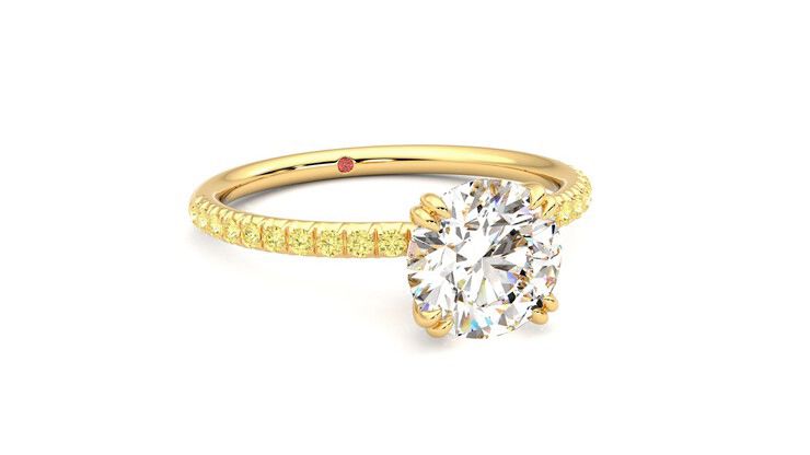 Taylor & Hart Damson Round Engagement Ring 360 degree image 4