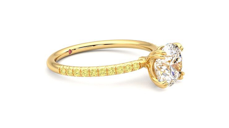 Taylor & Hart Damson Round Engagement Ring 360 degree image 7