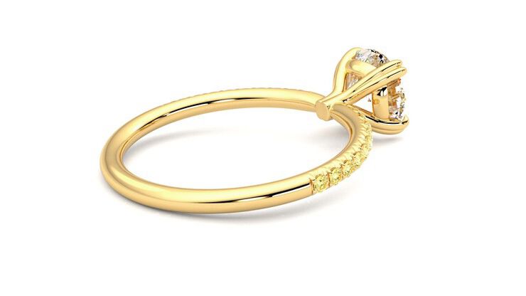 Taylor & Hart Damson Round Engagement Ring 360 degree image 12