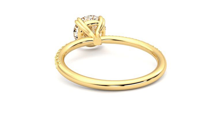 Taylor & Hart Damson Round Engagement Ring 360 degree image 16
