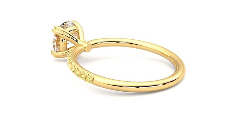Taylor & Hart Damson Round Engagement Ring 360 degree image 18
