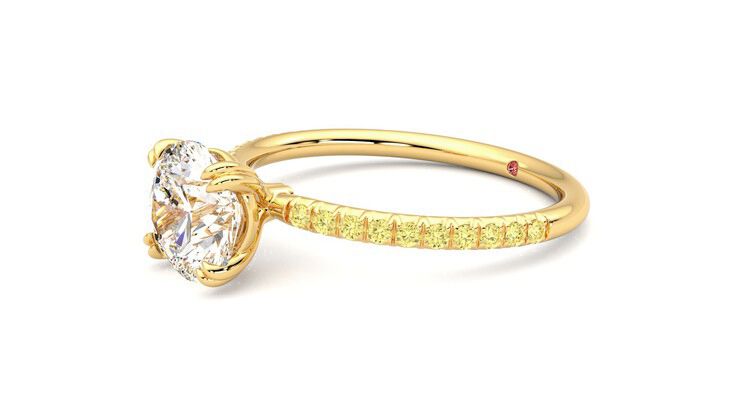 Taylor & Hart Damson Round Engagement Ring 360 degree image 23