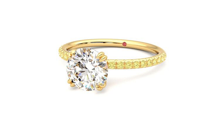 Taylor & Hart Damson Round Engagement Ring 360 degree image 26