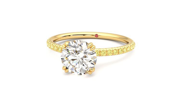 Taylor & Hart Damson Round Engagement Ring 360 degree image 27