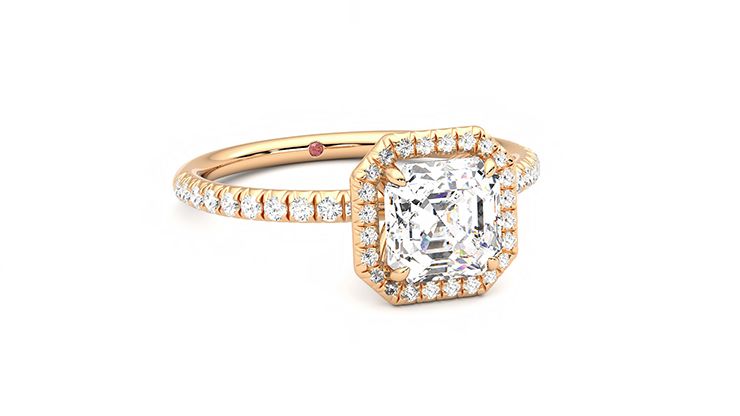 Taylor & Hart Dawn Asscher Engagement Ring 360 degree image 4