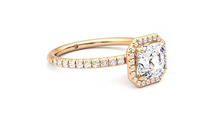 Taylor & Hart Dawn Asscher Engagement Ring 360 degree image 6