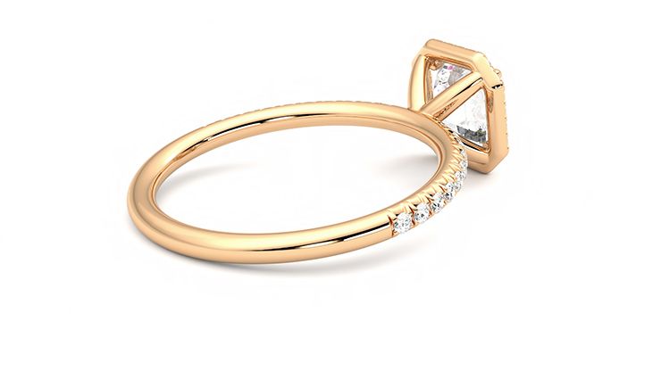 Taylor & Hart Dawn Asscher Engagement Ring 360 degree image 12