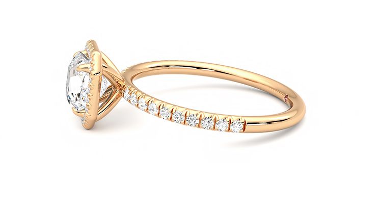 Taylor & Hart Dawn Asscher Engagement Ring 360 degree image 21