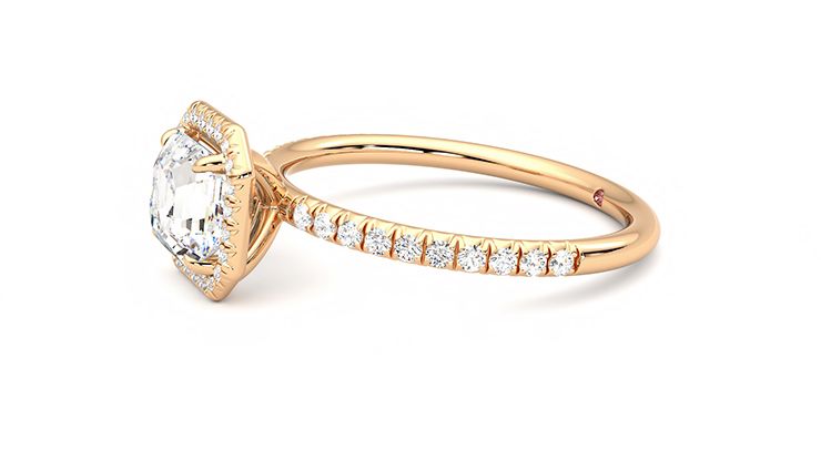 Taylor & Hart Dawn Asscher Engagement Ring 360 degree image 22