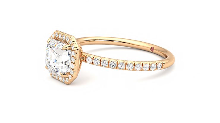 Taylor & Hart Dawn Asscher Engagement Ring 360 degree image 23
