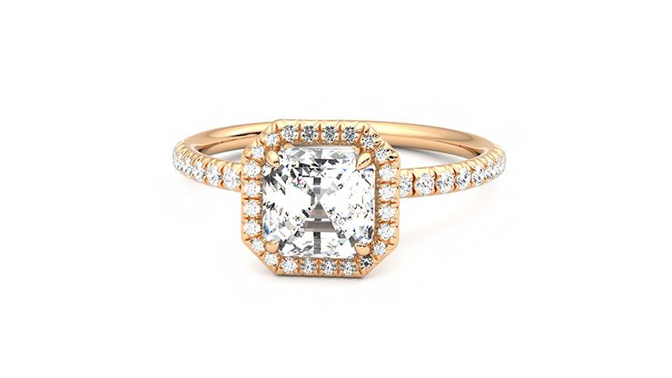 Taylor & Hart Dawn Asscher Engagement Ring 360 degree image 28
