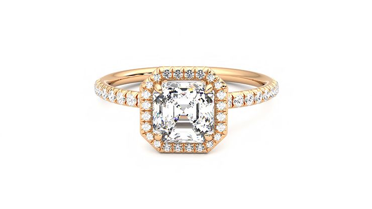 Taylor & Hart Dawn Asscher Engagement Ring 360 degree image 29