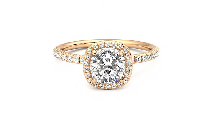 Taylor & Hart Dawn Cushion Engagement Ring 360 degree image 0