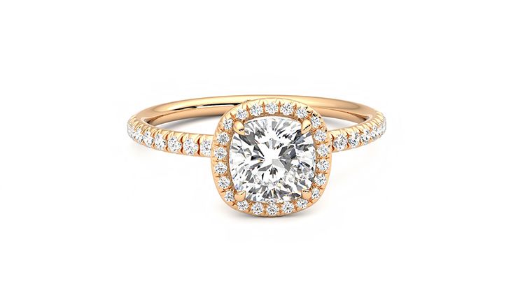 Taylor & Hart Dawn Cushion Engagement Ring 360 degree image 1