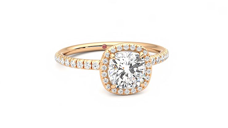 Taylor & Hart Dawn Cushion Engagement Ring 360 degree image 2