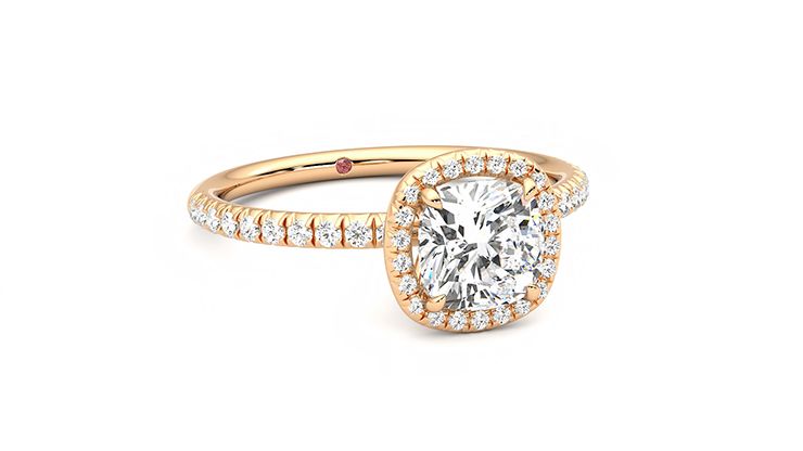 Taylor & Hart Dawn Cushion Engagement Ring 360 degree image 3