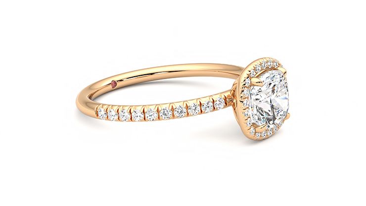 Taylor & Hart Dawn Cushion Engagement Ring 360 degree image 6