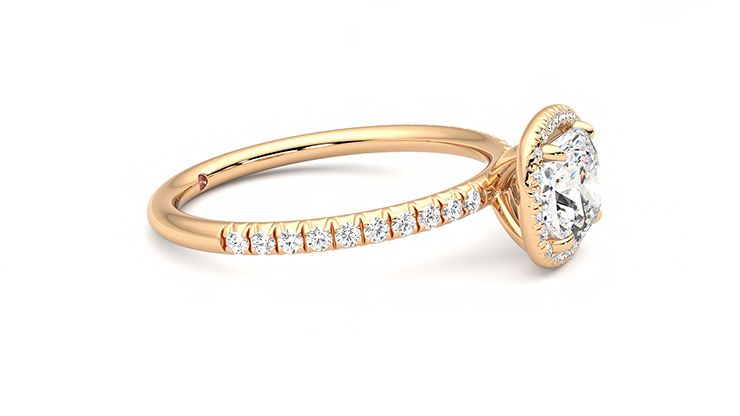 Taylor & Hart Dawn Cushion Engagement Ring 360 degree image 7