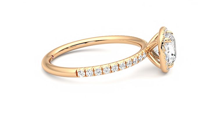 Taylor & Hart Dawn Cushion Engagement Ring 360 degree image 8