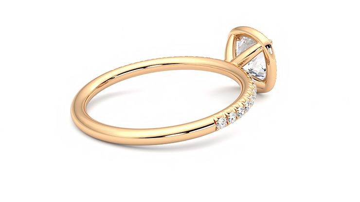 Taylor & Hart Dawn Cushion Engagement Ring 360 degree image 11