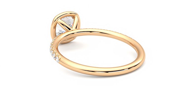Taylor & Hart Dawn Cushion Engagement Ring 360 degree image 16