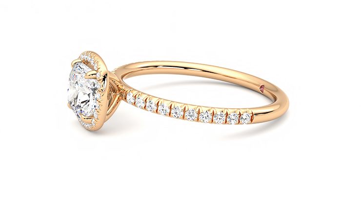 Taylor & Hart Dawn Cushion Engagement Ring 360 degree image 21