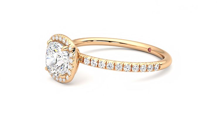 Taylor & Hart Dawn Cushion Engagement Ring 360 degree image 22