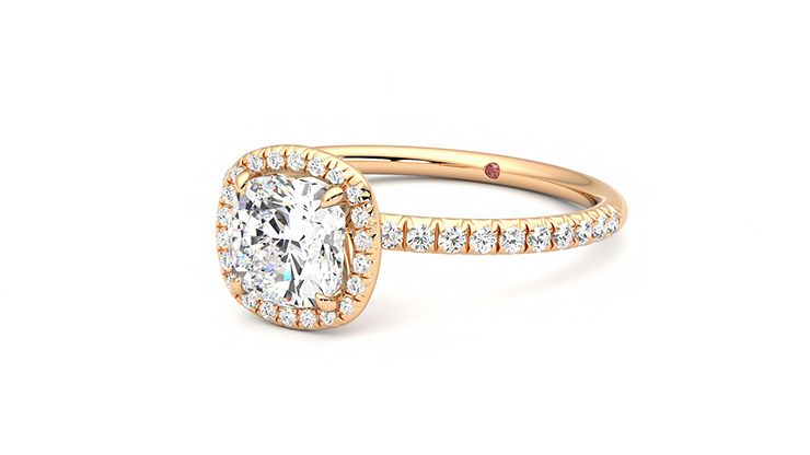 Taylor & Hart Dawn Cushion Engagement Ring 360 degree image 24