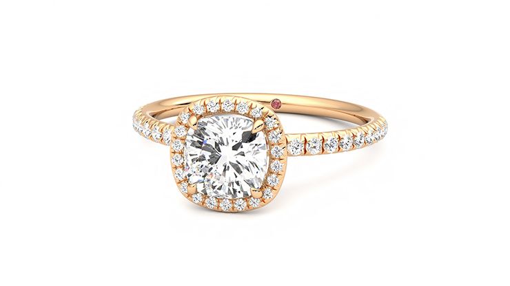 Taylor & Hart Dawn Cushion Engagement Ring 360 degree image 26