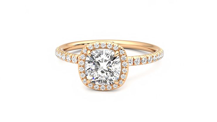 Taylor & Hart Dawn Cushion Engagement Ring 360 degree image 27