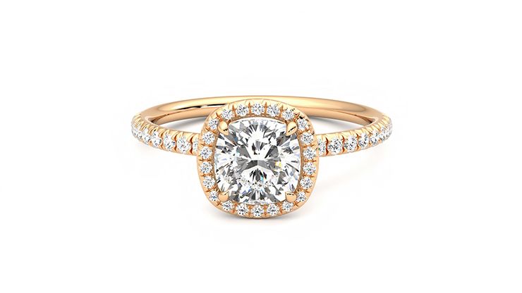 Taylor & Hart Dawn Cushion Engagement Ring 360 degree image 28