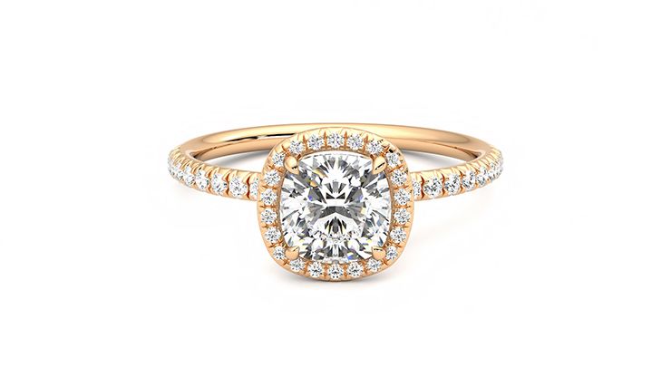Taylor & Hart Dawn Cushion Engagement Ring 360 degree image 29