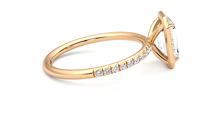 Taylor & Hart Dawn Emerald Engagement Ring 360 degree image 9
