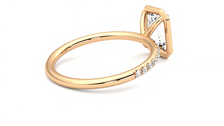 Taylor & Hart Dawn Emerald Engagement Ring 360 degree image 11
