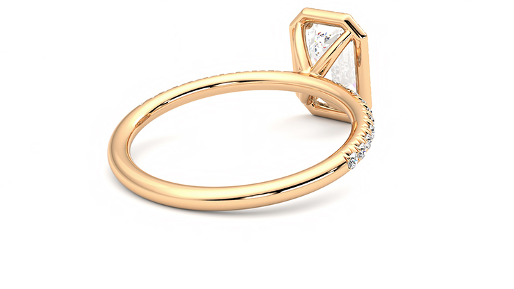 Taylor & Hart Dawn Emerald Engagement Ring 360 degree image 12