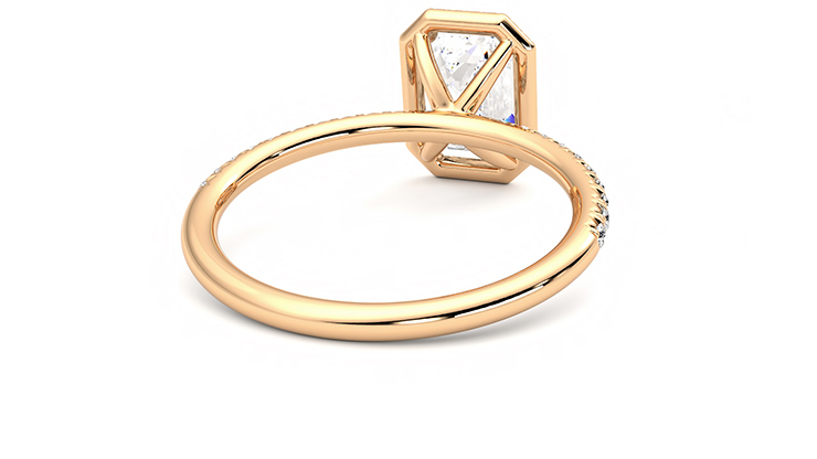 Taylor & Hart Dawn Emerald Engagement Ring 360 degree image 13
