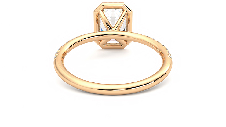 Taylor & Hart Dawn Emerald Engagement Ring 360 degree image 14
