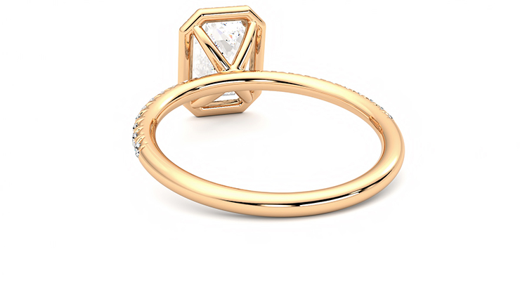 Taylor & Hart Dawn Emerald Engagement Ring 360 degree image 15