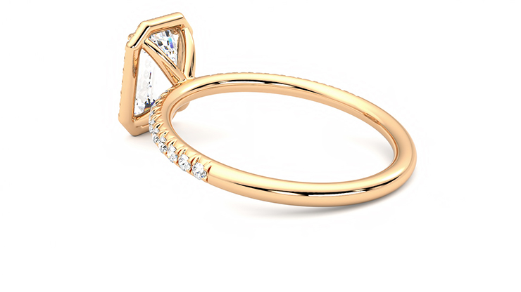 Taylor & Hart Dawn Emerald Engagement Ring 360 degree image 17