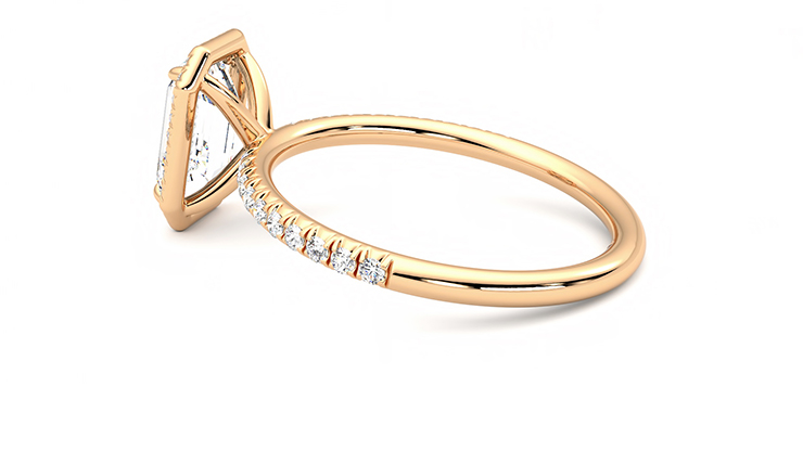 Taylor & Hart Dawn Emerald Engagement Ring 360 degree image 18