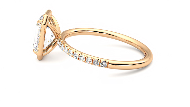 Taylor & Hart Dawn Emerald Engagement Ring 360 degree image 19